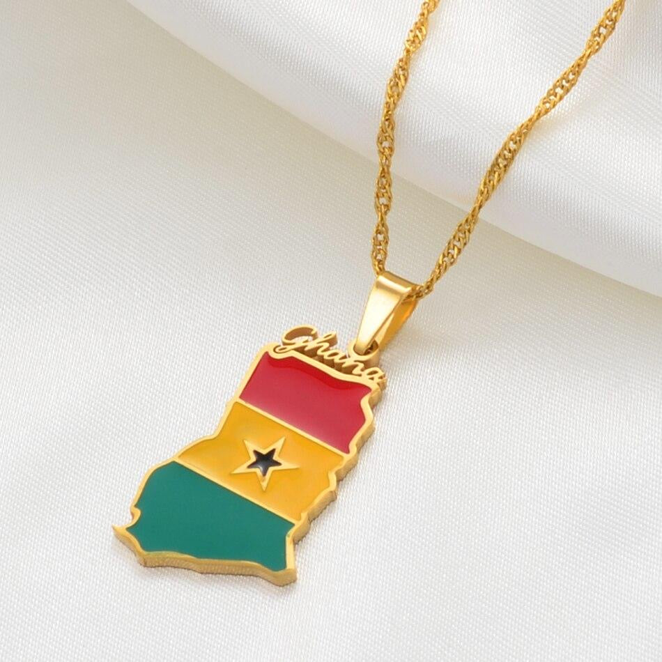 Ghana Flag Necklace