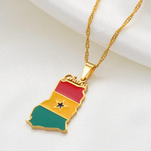 Ghana Flag Necklace
