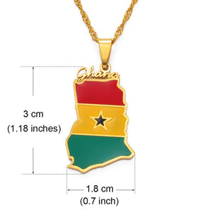 Ghana Flag Necklace