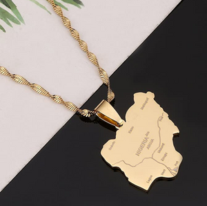 Nigeria Map Necklace
